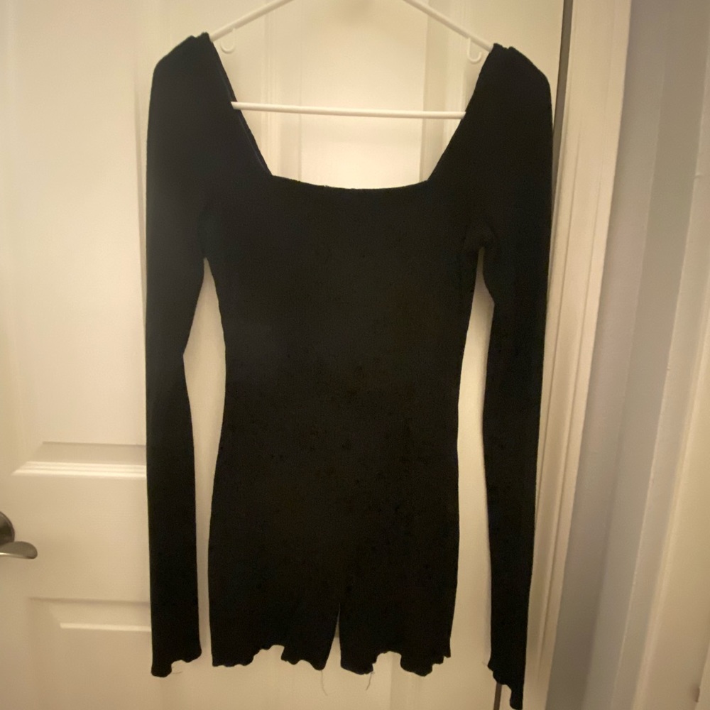 The Foxy Kind Airplane Mode Romper in Black, size Medium. Only worn once.